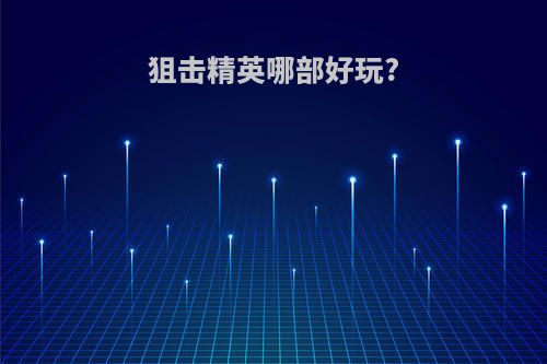 狙击精英哪部好玩?