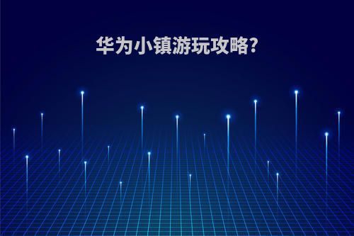 华为小镇游玩攻略?