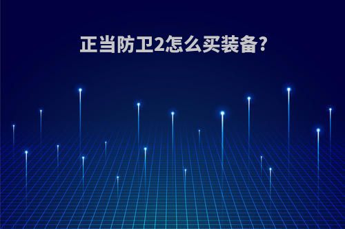 正当防卫2怎么买装备?