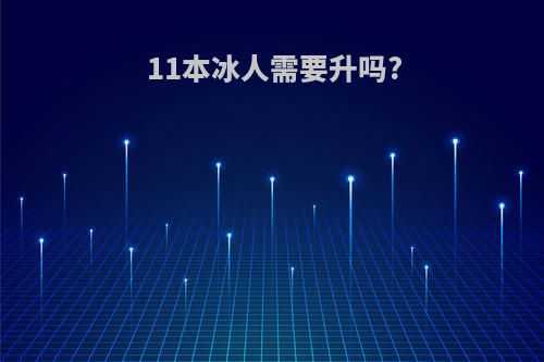 11本冰人需要升吗?