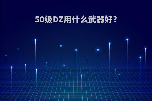 50级DZ用什么武器好?