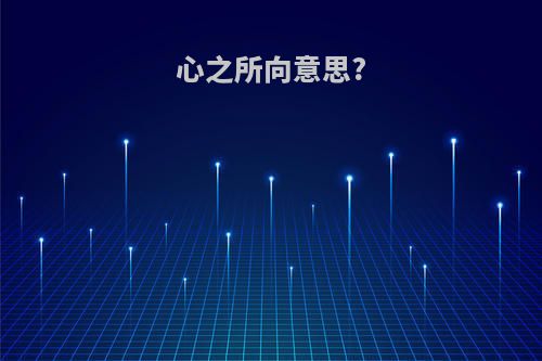 心之所向意思?