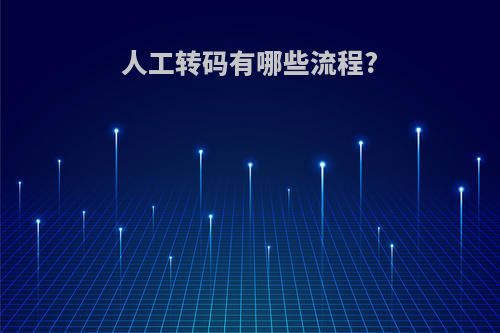人工转码有哪些流程?