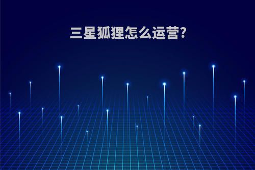 三星狐狸怎么运营?