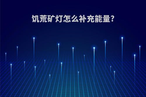 饥荒矿灯怎么补充能量?