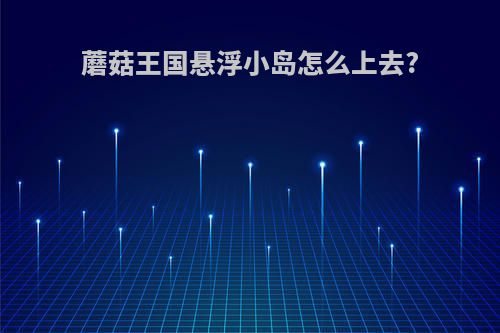 蘑菇王国悬浮小岛怎么上去?