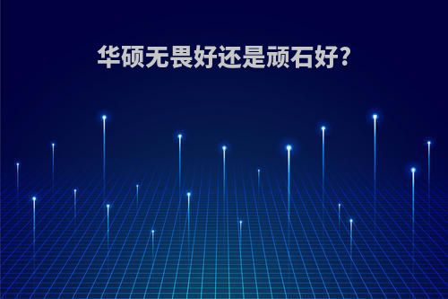 华硕无畏好还是顽石好?