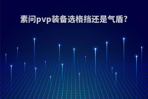 素问pvp装备选格挡还是气盾?