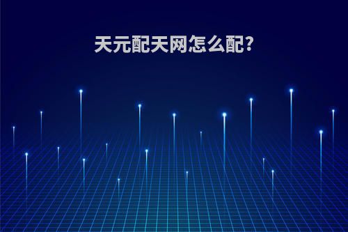 天元配天网怎么配?