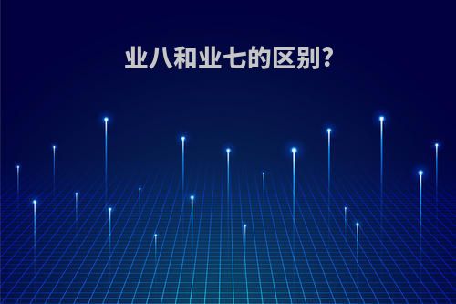 业八和业七的区别?