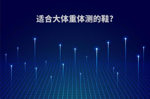 适合大体重体测的鞋?