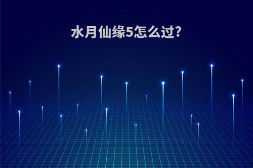 水月仙缘5怎么过?