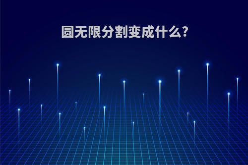 圆无限分割变成什么?